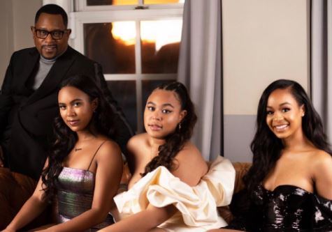 Iyanna Faith Lawrence with her father Martin Lawrence and siblings Jasmine and Amara